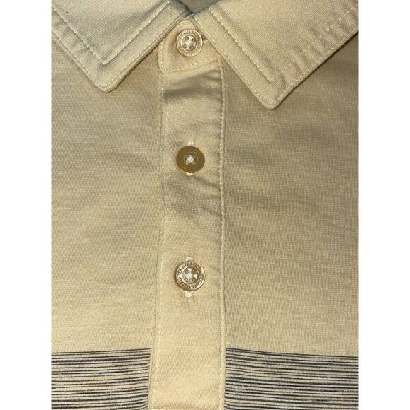 Travis Mathew Men's Large Golf Polo Light Yellow Cream Lightweight short sleeve - Picture 7 of 7